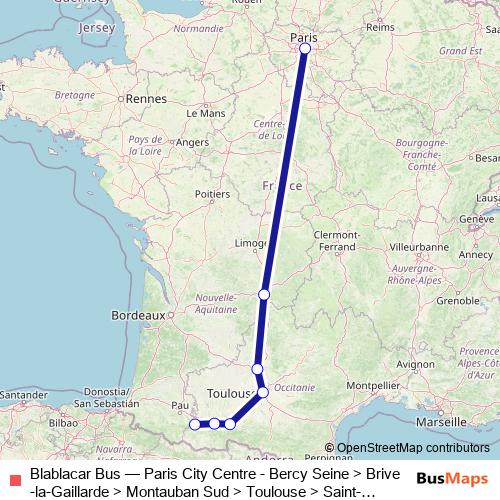 Blablacar Bus bus Line Map