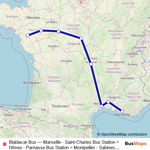 Blablacar Bus bus Line Map