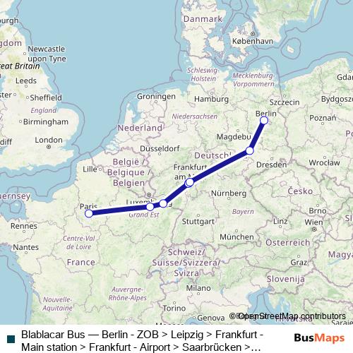 Blablacar Bus bus Line Map