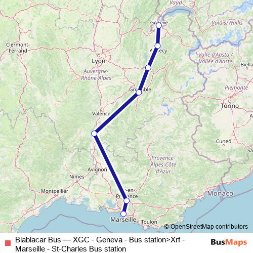 Blablacar Bus bus Line Map