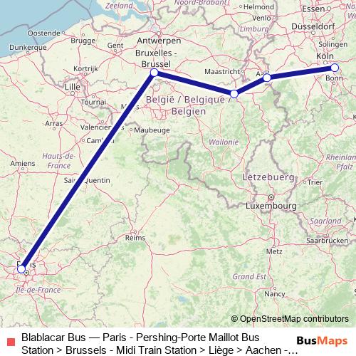 Blablacar Bus bus Line Map