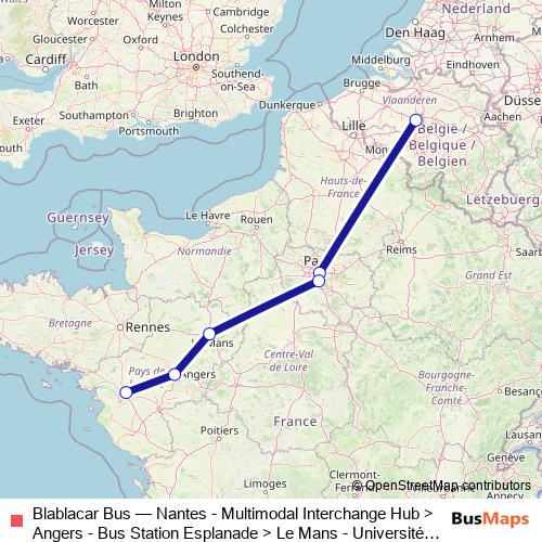 Blablacar Bus bus Line Map