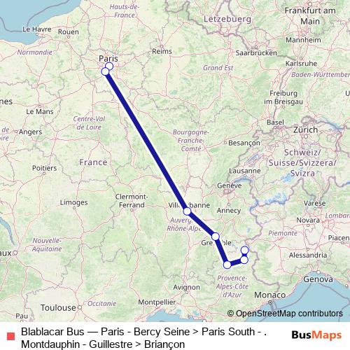 Blablacar Bus bus Line Map