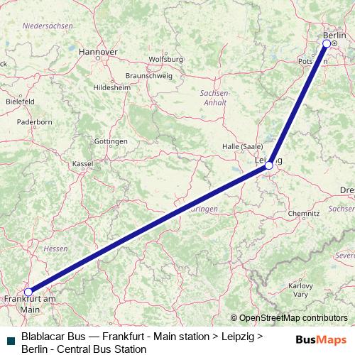Blablacar Bus bus Line Map
