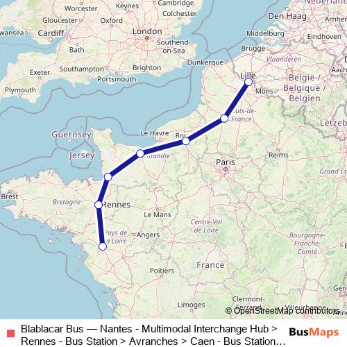 Blablacar Bus bus Line Map