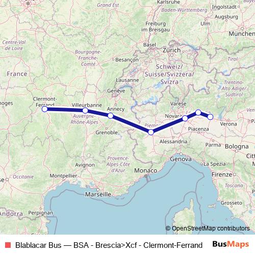 Blablacar Bus bus Line Map