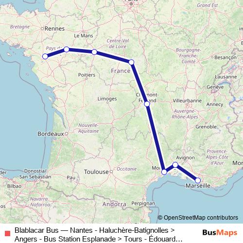 Blablacar Bus bus Line Map