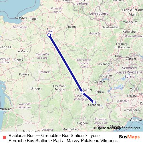 Blablacar Bus bus Line Map