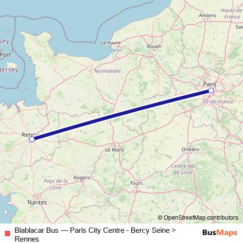 Blablacar Bus bus Line Map