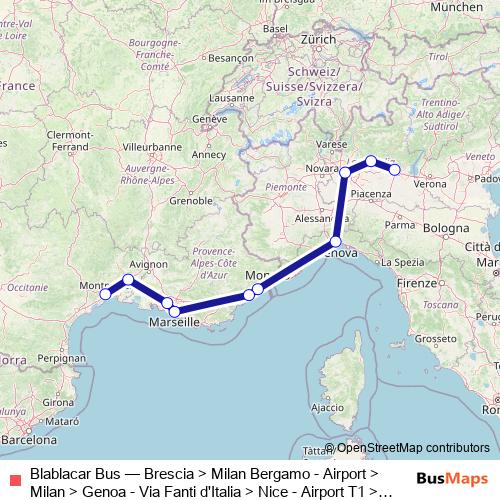 Blablacar Bus bus Line Map
