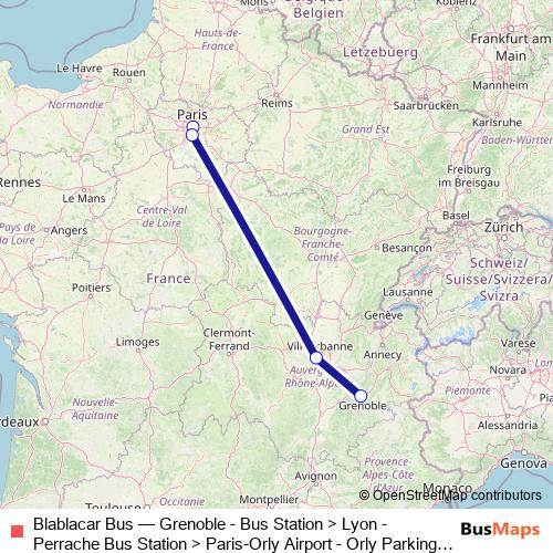 Blablacar Bus bus Line Map