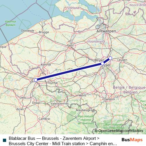 Blablacar Bus bus Line Map