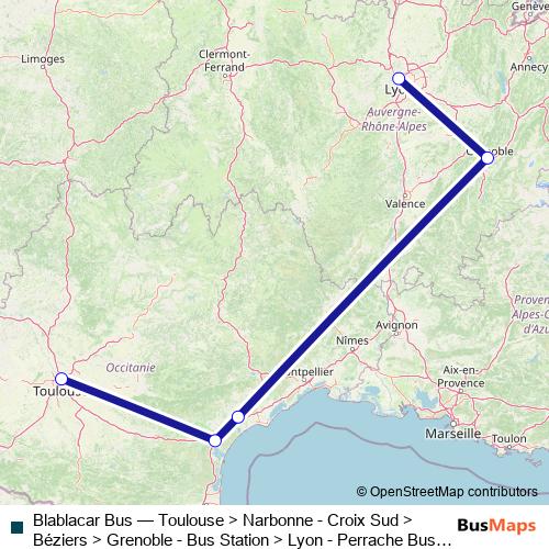 Blablacar Bus bus Line Map