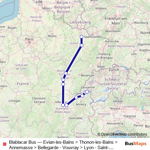 Blablacar Bus bus Line Map