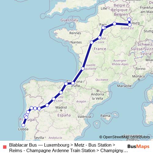 Blablacar Bus bus Line Map
