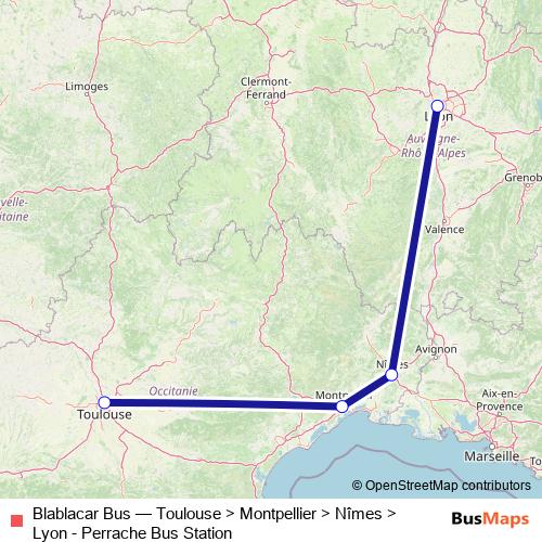 Blablacar Bus bus Line Map