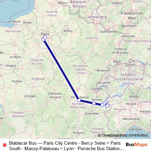 Blablacar Bus bus Line Map