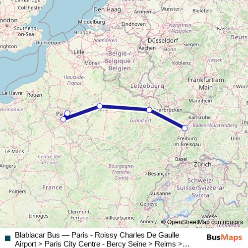 Blablacar Bus bus Line Map