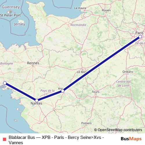 Blablacar Bus bus Line Map