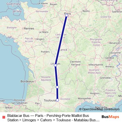 Blablacar Bus bus Line Map