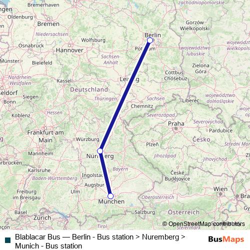 Blablacar Bus bus Line Map