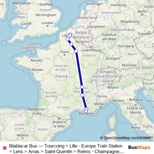 Blablacar Bus bus Line Map
