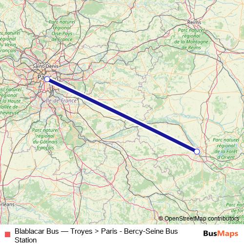 Blablacar Bus bus Line Map