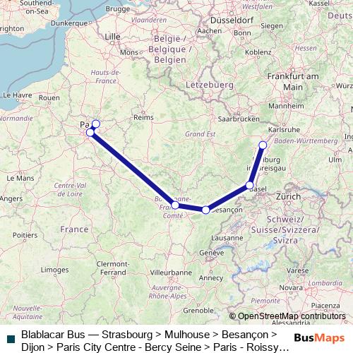 Blablacar Bus bus Line Map
