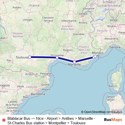 Blablacar Bus bus Line Map