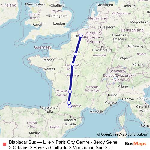 Blablacar Bus bus Line Map