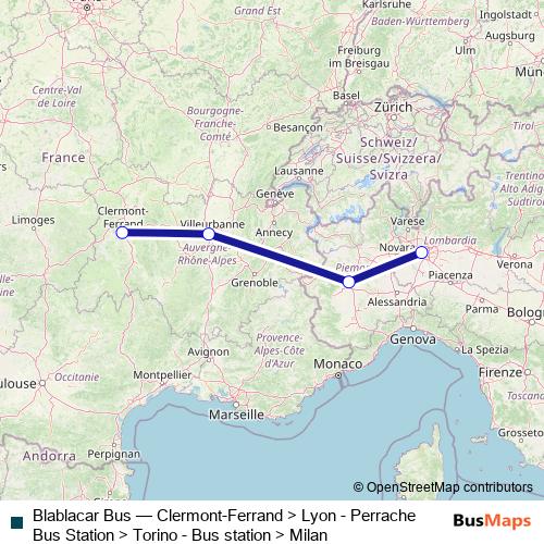 Blablacar Bus bus Line Map