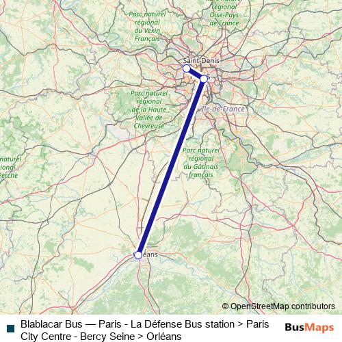 Blablacar Bus bus Line Map