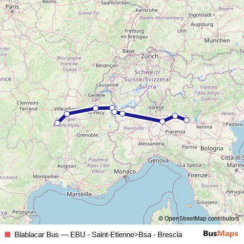 Blablacar Bus bus Line Map