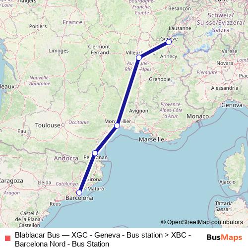 Blablacar Bus bus Line Map