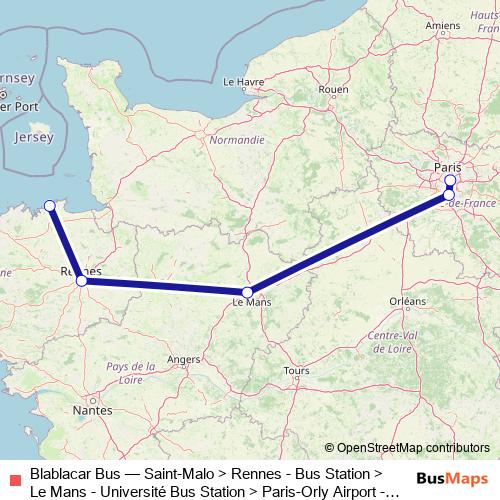 Blablacar Bus bus Line Map