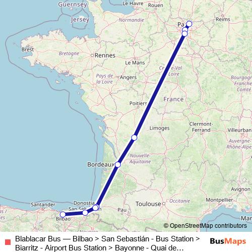 Blablacar Bus bus Line Map