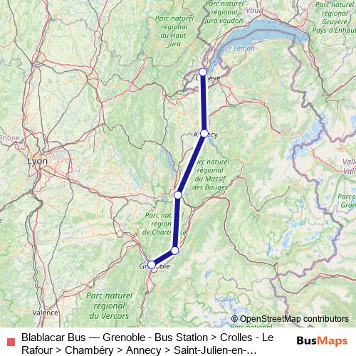 Blablacar Bus bus Line Map