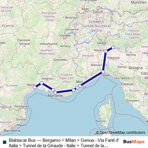 Blablacar Bus bus Line Map