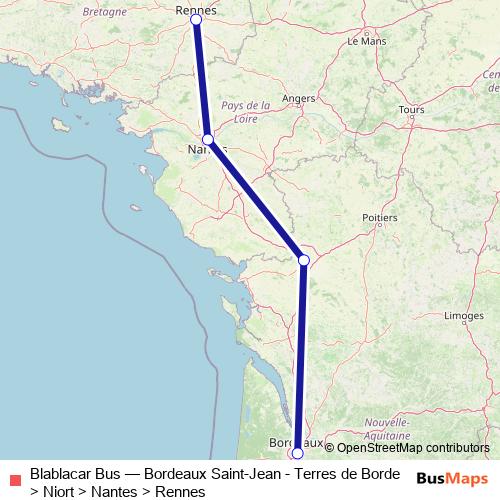 Blablacar Bus bus Line Map
