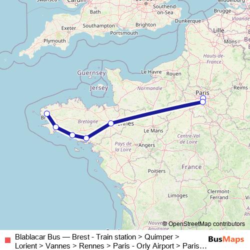 Blablacar Bus bus Line Map