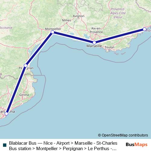 Blablacar Bus bus Line Map