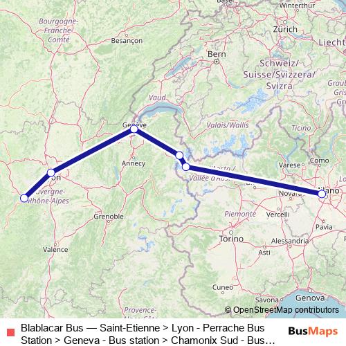 Blablacar Bus bus Line Map