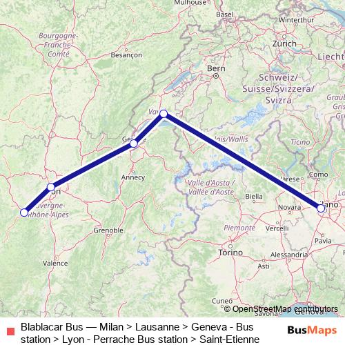 Blablacar Bus bus Line Map