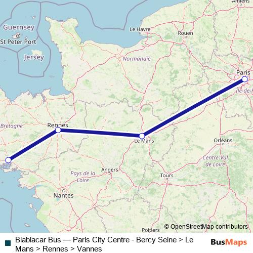 Blablacar Bus bus Line Map