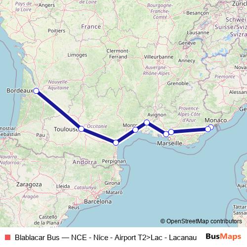 Blablacar Bus bus Line Map