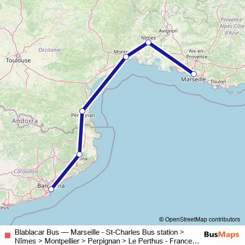 Blablacar Bus bus Line Map