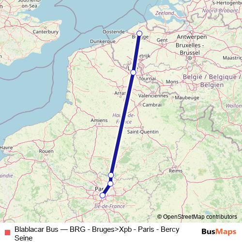 Blablacar Bus bus Line Map