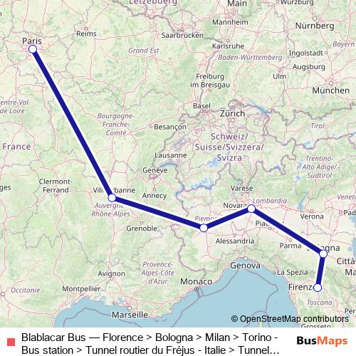 Blablacar Bus bus Line Map