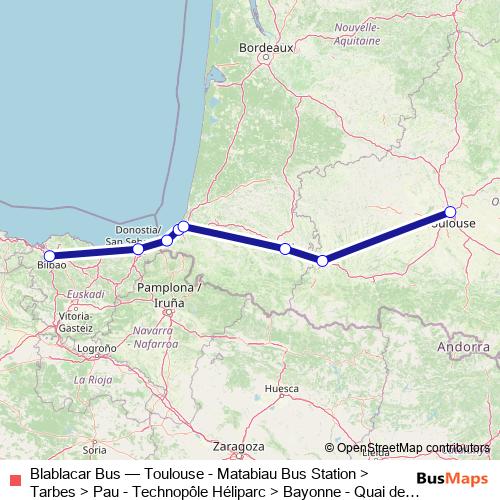 Blablacar Bus bus Line Map