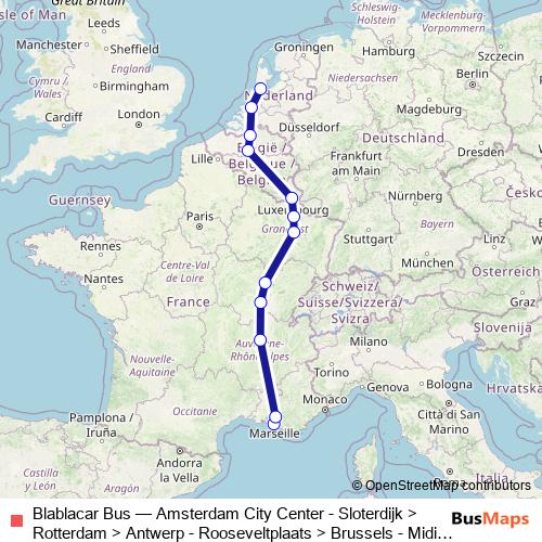 Blablacar Bus bus Line Map